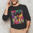 History Month Educated Black Women Girls Reading Book Unisex Long Sleeve T-Shirt