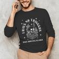 Trigger Warning Dark Romance Reader Bookish No Triggers Book Unisex Long Sleeve T-Shirt