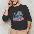 Turtle Bookworm Reading Book Bookworm Book Nerd Cute Graphic Unisex Long Sleeve T-Shirt
