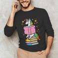Unicorn Read Reading Book Librarian America Girls Women Unisex Long Sleeve T-Shirt Unicorn Read Reading Book Librarian America Girls Women Unisex Long Sleeve T-Shirt