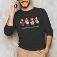 Valentine Goose Forget Flowers Buy Me Books Bookish Quote Unisex Long Sleeve T-Shirt