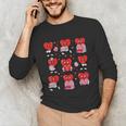 Valentines Day Librarian Heart Reading Book Women Men Kids Unisex Long Sleeve T-Shirt