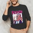 Vintage Movie Horror Poster Comic Book Graphic Film Night Unisex Long Sleeve T-Shirt