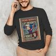 Vintage Style Read Books Lift Weights Fight Fascists Retro Unisex Long Sleeve T-Shirt Vintage Style Read Books Lift Weights Fight Fascists Retro Unisex Long Sleeve T-Shirt
