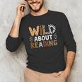 Wild About Reading Animal Bookworm Library Book Lover Reader Unisex Long Sleeve T-Shirt