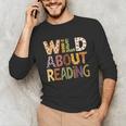 Wild About Reading Book Animal Children's Book Lover Teacher Unisex Long Sleeve T-Shirt