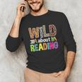 Wild About Reading Library Day Reading Books & Bookworm Unisex Long Sleeve T-Shirt Wild About Reading Library Day Reading Books & Bookworm Unisex Long Sleeve T-Shirt