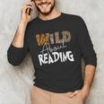 WILD ABOUT READING Reading Books Bookworm Library Day Unisex Long Sleeve T-Shirt