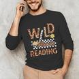 Wild About Reading Teacher Reading Books Back To School Unisex Long Sleeve T-Shirt