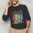 Women Floral Book Big Fan Of Human Rights Liberal Protest Unisex Long Sleeve T-Shirt