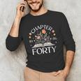 Women's 1986 Chapter Forty 40th Birthday Wildflower Book 40 Year Old Unisex Long Sleeve T-Shirt