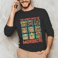 Women's DCC Many Faces Of Mordecai Grid Gamer Series Book Unisex Long Sleeve T-Shirt Women's DCC Many Faces Of Mordecai Grid Gamer Series Book Unisex Long Sleeve T-Shirt