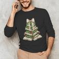 Xmas Tree Books Merry Christmas Coquette Bow Teacher Holiday Unisex Long Sleeve T-Shirt Xmas Tree Books Merry Christmas Coquette Bow Teacher Holiday Unisex Long Sleeve T-Shirt