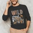 Zoo Animals Wild About Reading Books Reader Lover Librarian Unisex Long Sleeve T-Shirt