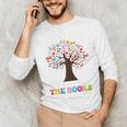 100 Days In The Books Reading Teacher 100th Day Of School Premium Tri-Blend Unisex Long Sleeve T-Shirt