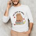 100 Days Of Chill Cute Capybara School Book Lover Unisex Long Sleeve T-Shirt 100 Days Of Chill Cute Capybara School Book Lover Unisex Long Sleeve T-Shirt