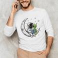 Astronaut Reading Book To Alien Moon Space Astronomy Unisex Long Sleeve T-Shirt Astronaut Reading Book To Alien Moon Space Astronomy Unisex Long Sleeve T-Shirt