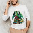 Book Dragon Reading Books Unisex Long Sleeve T-Shirt Book Dragon Reading Books Unisex Long Sleeve T-Shirt