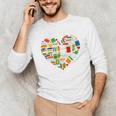 Book Lover Librarian Books Heart Valentine Unisex Long Sleeve T-Shirt