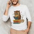 Book Lover Owl Reading Bookish Library Read Books Be Kind Unisex Long Sleeve T-Shirt