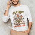 Book Lover Reading Bookish Floral Reading Powers Imagination Unisex Long Sleeve T-Shirt Book Lover Reading Bookish Floral Reading Powers Imagination Unisex Long Sleeve T-Shirt