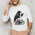 Book Raven Vintage Dark Academia Literature Reading Unisex Long Sleeve T-Shirt Book Raven Vintage Dark Academia Literature Reading Unisex Long Sleeve T-Shirt