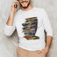 Book Women Graphic Art Colorful Eyes Unisex Long Sleeve T-Shirt