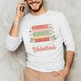 All Booked For Valentines Retro Book Lover Teacher Bookworm Premium Tri-Blend Unisex Long Sleeve T-Shirt