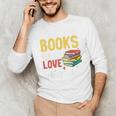 Books Are My Love Language Stack Unisex Long Sleeve T-Shirt
