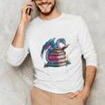 Bookworm Please I'm A Book Dragon Blue Dragon Unisex Long Sleeve T-Shirt