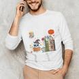 Carve Out Time To Read Halloween Ghost Books Raglan Baseball Tee Unisex Long Sleeve T-Shirt