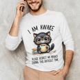 Cat Glasses Coffe Books I Am Awake Please Respect My Privacy Unisex Long Sleeve T-Shirt