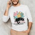 Cat Meme I Like Cats And Books And Maybe Three People Unisex Long Sleeve T-Shirt