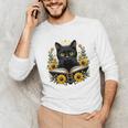 Cat For Women Book Lover Cute Cat And Book Unisex Long Sleeve T-Shirt Cat For Women Book Lover Cute Cat And Book Unisex Long Sleeve T-Shirt