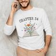 Chapter 34 Book Lovers & Readers 34th Birthday Wildflowers Premium Tri-Blend Unisex Long Sleeve T-Shirt