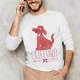 Clifford The Big Red Dog Pink Text With Bow Illustrated Book Unisex Long Sleeve T-Shirt Clifford The Big Red Dog Pink Text With Bow Illustrated Book Unisex Long Sleeve T-Shirt