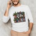 Cosy Sloth In Bookshelf With Plants Unisex Long Sleeve T-Shirt Cosy Sloth In Bookshelf With Plants Unisex Long Sleeve T-Shirt