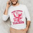 Cupid's Favorite Teacher Valentines Day Heart Book Lover Unisex Long Sleeve T-Shirt