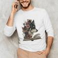 Dog Book Flower Unisex Long Sleeve T-Shirt
