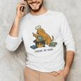 Dog Cooking The Books Unisex Long Sleeve T-Shirt