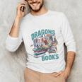 Easily Distracted By Dragons And Books Bookworm Unisex Long Sleeve T-Shirt Easily Distracted By Dragons And Books Bookworm Unisex Long Sleeve T-Shirt