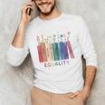Equality Flower Books Equal Rights Social Justice Feminist Unisex Long Sleeve T-Shirt
