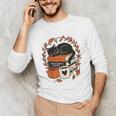 Fall Book Teacher Cat Books Halloween Autumn Librarian Unisex Long Sleeve T-Shirt Fall Book Teacher Cat Books Halloween Autumn Librarian Unisex Long Sleeve T-Shirt
