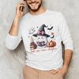 Ghost Reading Book Coquette Bow Halloween Girl Toddler Kid Premium Unisex Long Sleeve T-Shirt