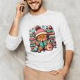 Gingerbread Reading Book Lovers Christmas Bookworm Librarian Premium Unisex Long Sleeve T-Shirt Gingerbread Reading Book Lovers Christmas Bookworm Librarian Premium Unisex Long Sleeve T-Shirt