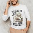 Great Pyrenees Dog Breed Life Is Better With Books And Great Unisex Long Sleeve T-Shirt Great Pyrenees Dog Breed Life Is Better With Books And Great Unisex Long Sleeve T-Shirt