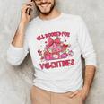 Groovy All Booked For Valentines Books Pink Coquette Bow Unisex Long Sleeve T-Shirt Groovy All Booked For Valentines Books Pink Coquette Bow Unisex Long Sleeve T-Shirt