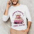 Where Hearts Groovy Meet Stories Coffee Books Valentines Day Unisex Long Sleeve T-Shirt Where Hearts Groovy Meet Stories Coffee Books Valentines Day Unisex Long Sleeve T-Shirt