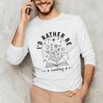 I’d Rather Be Reading Minimal Book Lover Arch Unisex Long Sleeve T-Shirt
