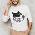 Introvert Energy Cat Love Cat Meme Unisex Long Sleeve T-Shirt